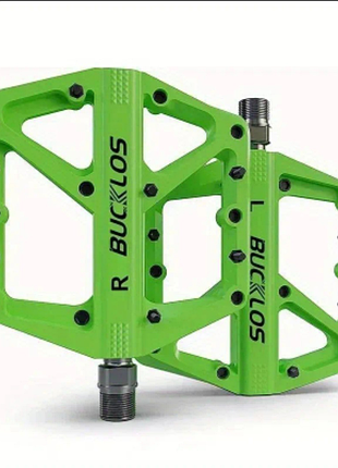Педалі bucklos nylon 2 підшипники 16 шипів нейлонові зелені