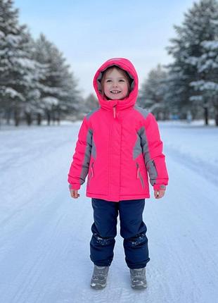 Зимняя детская куртка для девочки на 3-4 и 6-7 лет