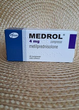 Медрол pfizer итальялия medrol 4 мг 30 табл. метилпреднизолон