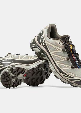 Мужские кроссовки salomon xt- 6 soft ground brown beige 41