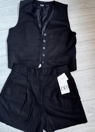 Костюм зі льону zara