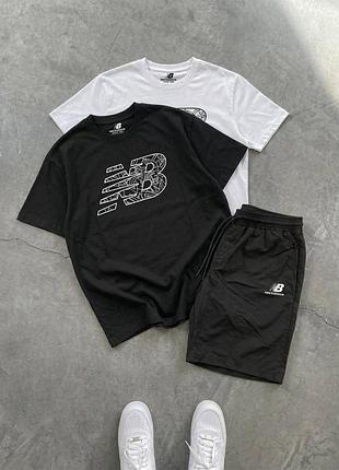 Літній чоловічий костюм комплект футболка і шорти new balance