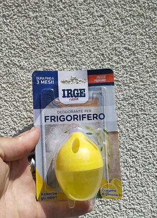Поглинач запахів для холодильника irge casa lemon 35 г | нейтралізатор запаху до 3 місяців, італія