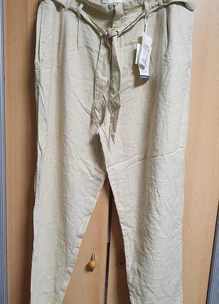 Нові льняні штани.бежеві брюки із коллекції springfield linen collection