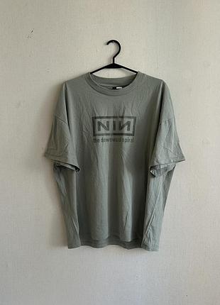 Футболка мерч nine inch nails nin band h&m oversize