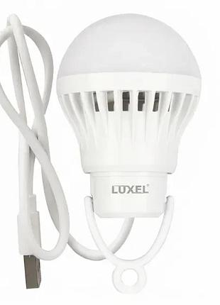 Usb led лампа підвісна 5w 450 лм 5v , світлодіодна лампочка для павербанка, ноутбука, кемпінгу та аварійного освітлення