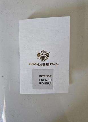 Пробник парфюма mancera intense french riviera 2 мл