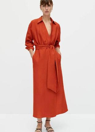 Новое платье из хлопка massimo dutti