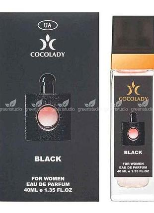 Парфумована вода для жінок 40мл black аромат ysl black opium тм cocolady