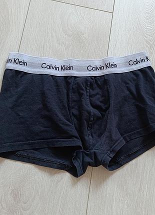 Чорні труси чоловічі базові боксерки котонові calvin klein s c 8 36 44