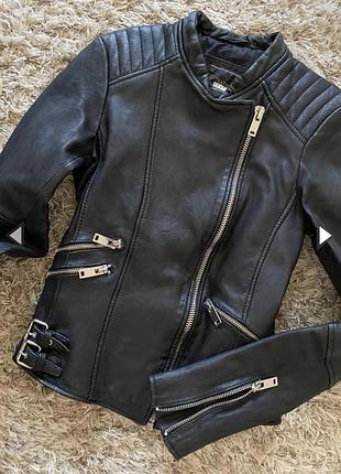 Курточка zara шкіра косуха шкірянка