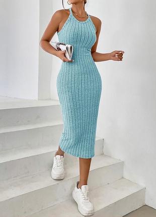 Shein міді сукня в плюшевий рубчик плаття сарафан плюшевий