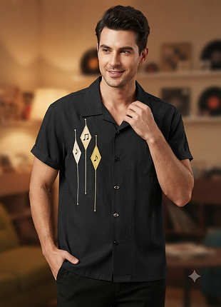Чоловіча сорочка steady clothing у стилі rockabilly (2xl)
