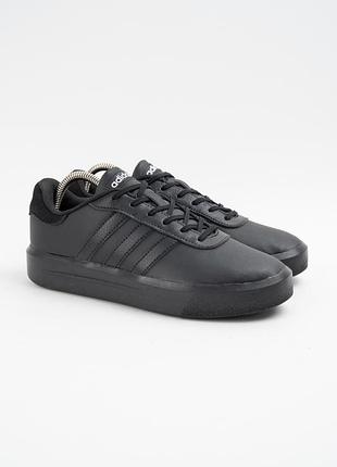 Кросівки жіночі шкіряні adidas court platform чорні розмір 39-40