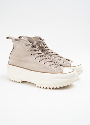 Кросівки шкіряні converse run star hike platform бежеві розмір 41