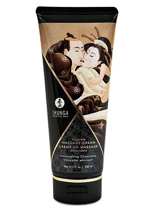 Їстівний масажний крем shunga kissable massage cream – intoxicating chocolate (200 мл) sexstyle