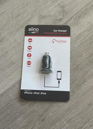Автомобільний зарядний пристрій aiino car charger 2.4a
