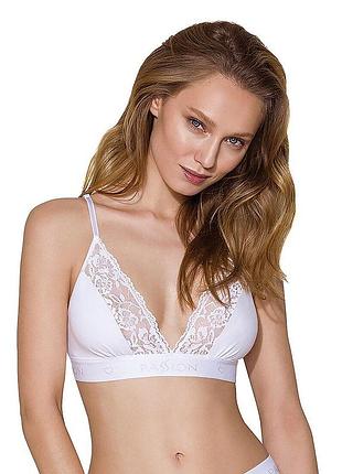 Еластичний топ з мереживом passion ps001 top m, white sexstyle