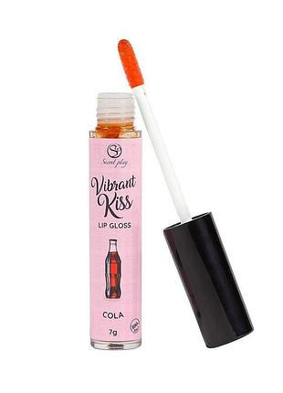 Блеск для губ с эффектом вибрации - secret play coke lip gloss vibrant kiss sexstyle