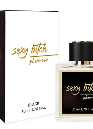 Парфюмерная вода с феромонами унисекс sexy bitch black pheromone, 50 ml sexstyle
