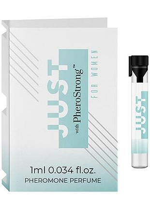 Тестер духи с феромонами для женщин just with pherostrong 1 ml sexstyle