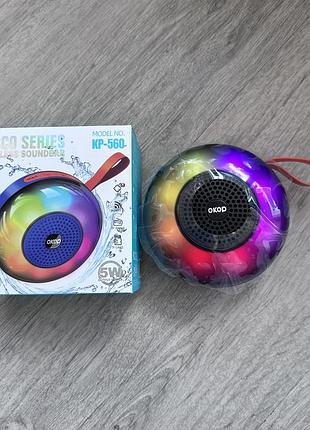 Портативна світлодіодна колонка okop disco series kp-560