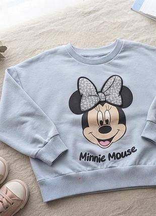 Тонкий свитшот для девочки sinsay &amp; disney с minnie mouse 98 см 2-3 р 🎀✨