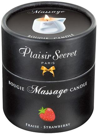 Массажная свеча - plaisir secrets massage candle strawberry, 80 мл sexstyle