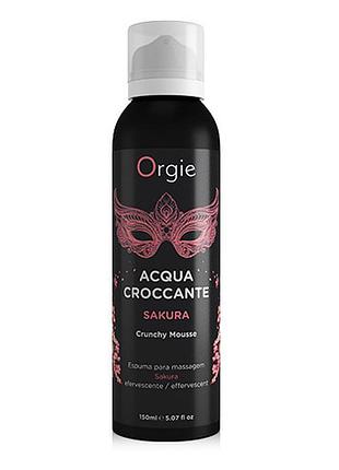Шипящая увлажняющая пенка для массажа orgie acqua crocante, аромат сакуры, 150 мл sexstyle