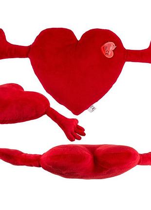 Мягкая игрушка сердце red plush heart with arms 70 cm sexstyle