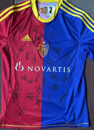 Джерсі фк базель 2012/13 adidas з автографами гравців