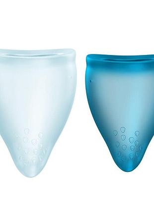 Набор менструальных чаш fun factory fun cup explore kit, 2 шт, multicolored turquoise, объемы 20 и 30 мл sexstyle