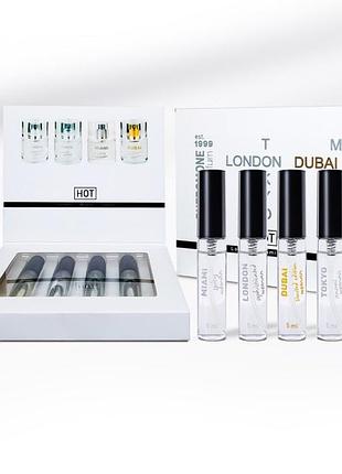 Набор женских парфюмов с феромонами hot lmtd pheromone perfume women, 4x5 мл sexstyle
