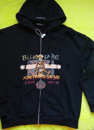 Чоловіче худі project g/r blue snake tour 1987-88 чорне оверсайз