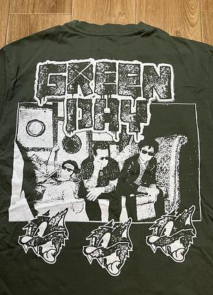 Футболка green day xl зелена з логотипом