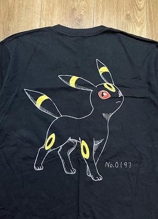 Футболка uniqlo x pokemon з umbreon - чорна, розмір l