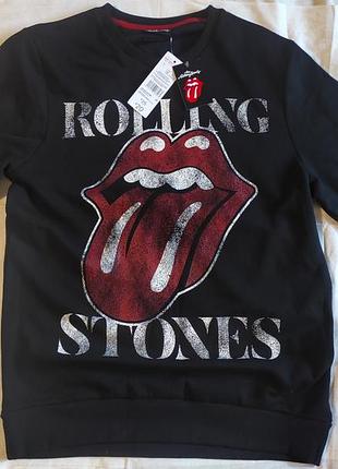 Новый свитшот rolling stones с винтажным принтом пуловер кофта лонгслив мерч