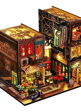 Бук нук готель hotel scarborough diy house book nook es-009 інтер'єрний конструктор + купол