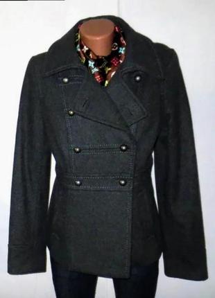 Короткое пальто с долей шерсти8 фото