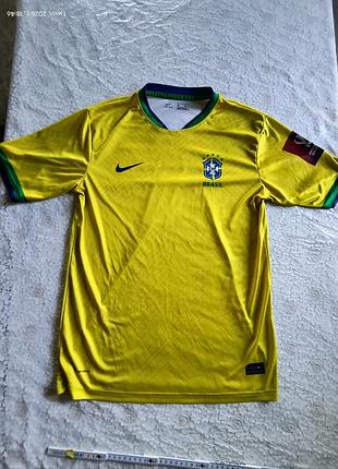 Футболка сборной бразильяны nike dri-fit neymar jr no10 world cup 2022 m
