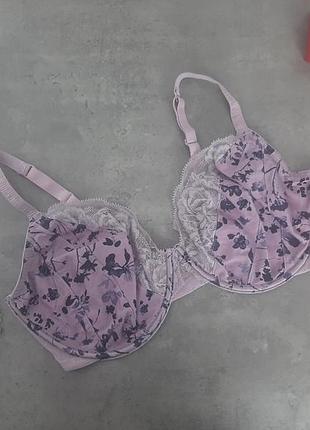 Бузковий бюстгальтер з мереживом marks & spencer
