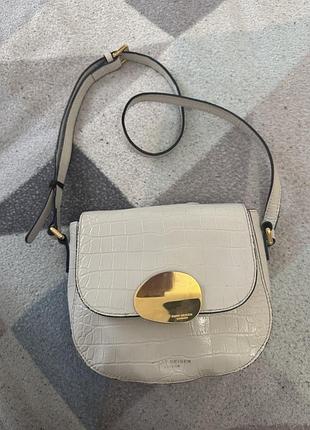 Оригінальна сумка кросбоді kurt geiger white croc маленька