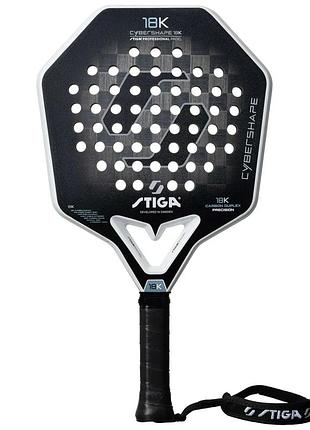 Ракетка для падел тенісу stiga racket 18k cybershape (2202-1701-03)