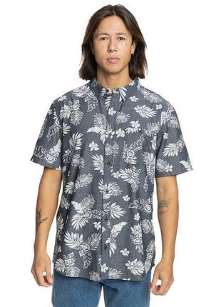 Гавайська сорочка quiksilver gawanhill ss чоловіча s-ка з коротким рукавом в пальми бавовна