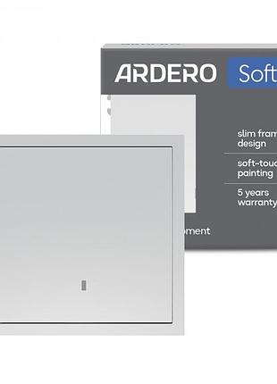 Выключатель 1-клавишный ardero ev111l-s soft 10а с подсветкой серебряный