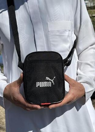 Чоловіча барсетка puma з сіткою, спортивна сумка через плече пума