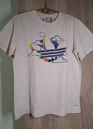 Футболка adidas originals summer trefoil / белая футболка адидас оригинал размер m