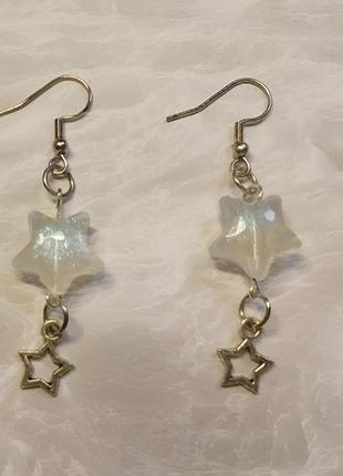 Сережки-зірочки (із заглушками)