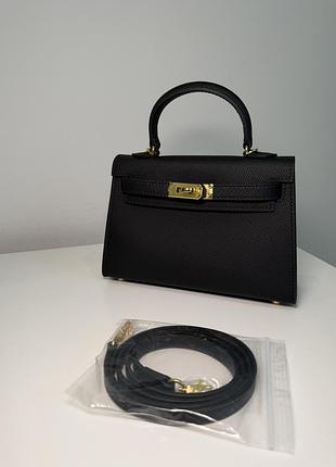 Міні сумка чорна kelly mini 19 5