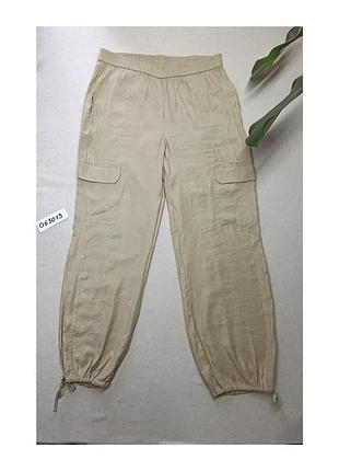 Преміальні жіночі штани карго парашути dante6 aesthetic parachute pants модал 88% бежеві l 4